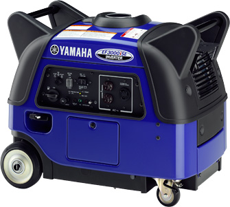 YAMAHA EF3000ISE GENERATOR  - ULTIMATE POWER:
Inverter, Economy control, Circuit breaker [Computer controlled], 4-stroke OHV engine, Oil warning system, Auto decompressor, DC output capability, Fuel gauge, Electric starter, Carrying Handle, Soundproof type.
