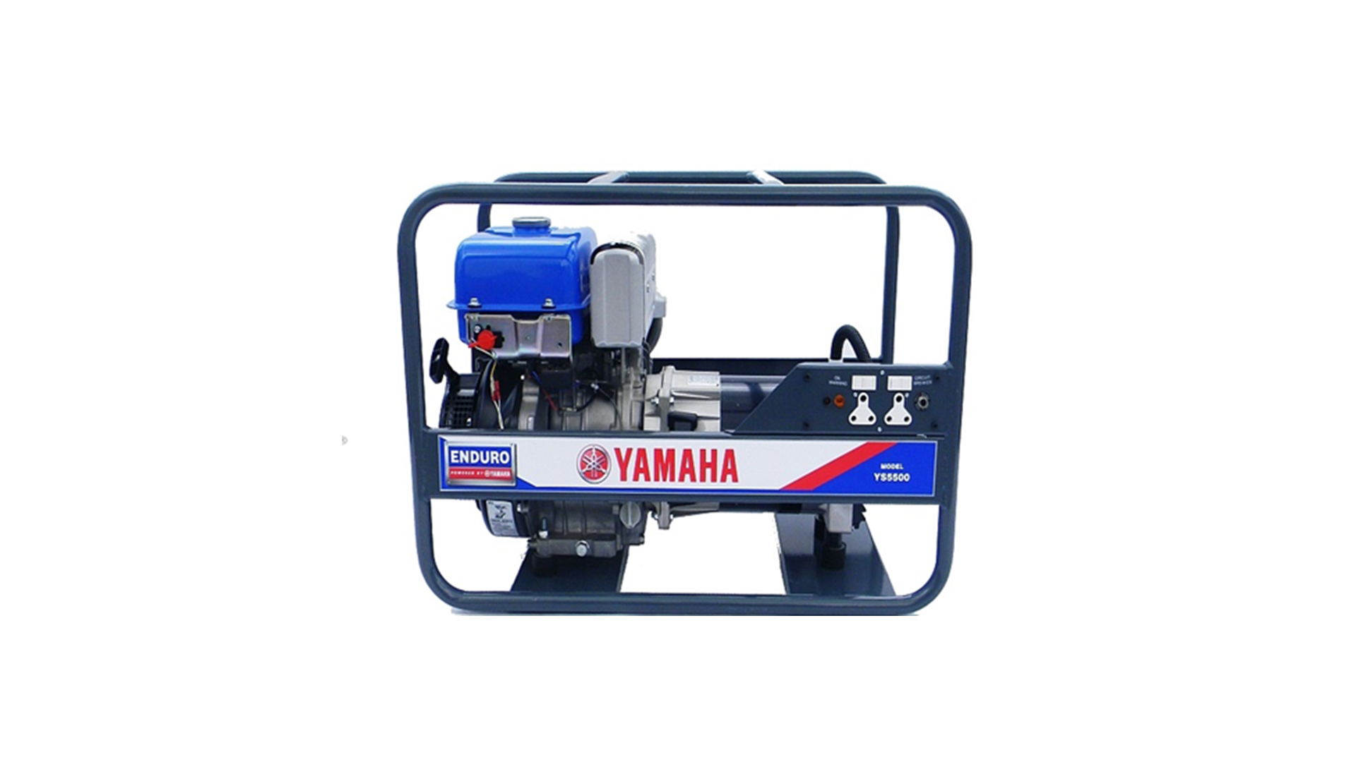 YAMAHA YS5500 GENERATOR  - THE HIGH POWERED PERFORMER:
'The YS5500 is Enduro’s maximum power generator. Up to 25 amps and 6,2Kva output. Fitted with a powerful 12hp engine, featuring low oil automatic cut off and sound conscious muffler on exhaust.