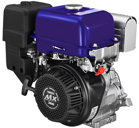 YAMAHA MX300-A2E ENGINE  - HEMISPHERICAL:
Optimization of the combustion chamber
shape and valve setting angle, as well as
adjustment of the intake port shape
improves combustion speed, efficiency
and fuel consumption.